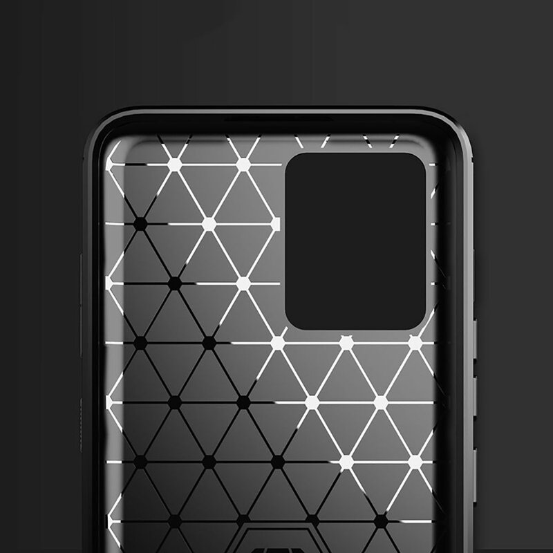 Husa pentru Realme 8 4G / 8 Pro 4G, Accesorio Carbon Silicone, Negru