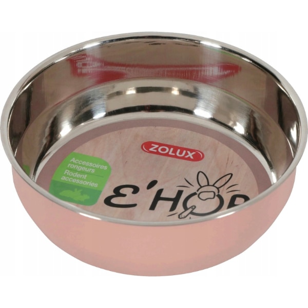 Bol Zolux, Ehop, Porcusor de Guineea / Iepuri, Inox, 400 ml, Roz