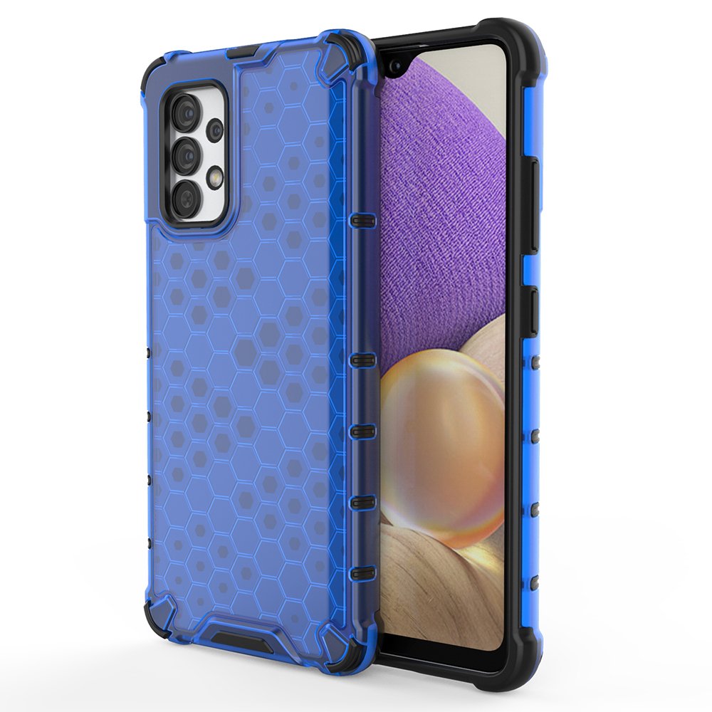 Husa de protectie Hurtel Honeycomb Armor pentru Samsung Galaxy A32 4G, Policarbonat/TPU, Albastru