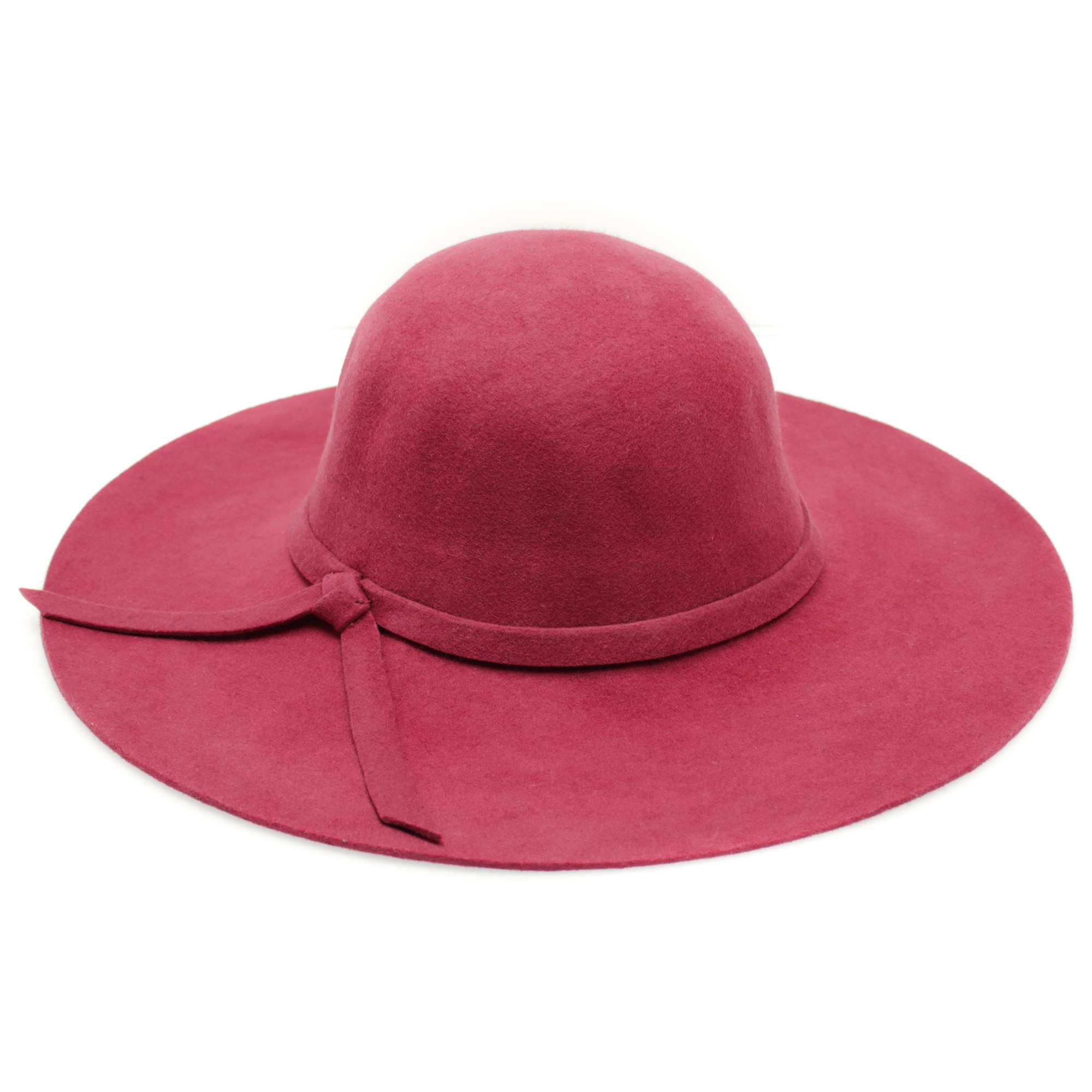 Palarie dama, cu bor mare, din 100% lana, Visiniu, Buticcochet, one size - PAL456