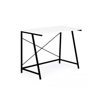 Birou Bigshot BSIS08CW, Design Modern, Cadru Metalic Negru, 100 x 50 x 74 cm, Alb Birou Bigshot BSIS08CW, Design Modern, Cadru Metalic Negru, 100 x 50 x 74 cm, Alb