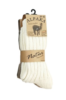 Set 2 perechi de sosete lana de Alpaka unisex, Antonio, 830001799, Bej/Maro deschis Set 2 perechi de sosete lana de Alpaka unisex, Antonio, 830001799, Bej/Maro deschis