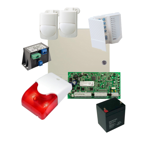 Kit alarma la efractie DSC cu sirena interioara KIT1616INT-OPT
