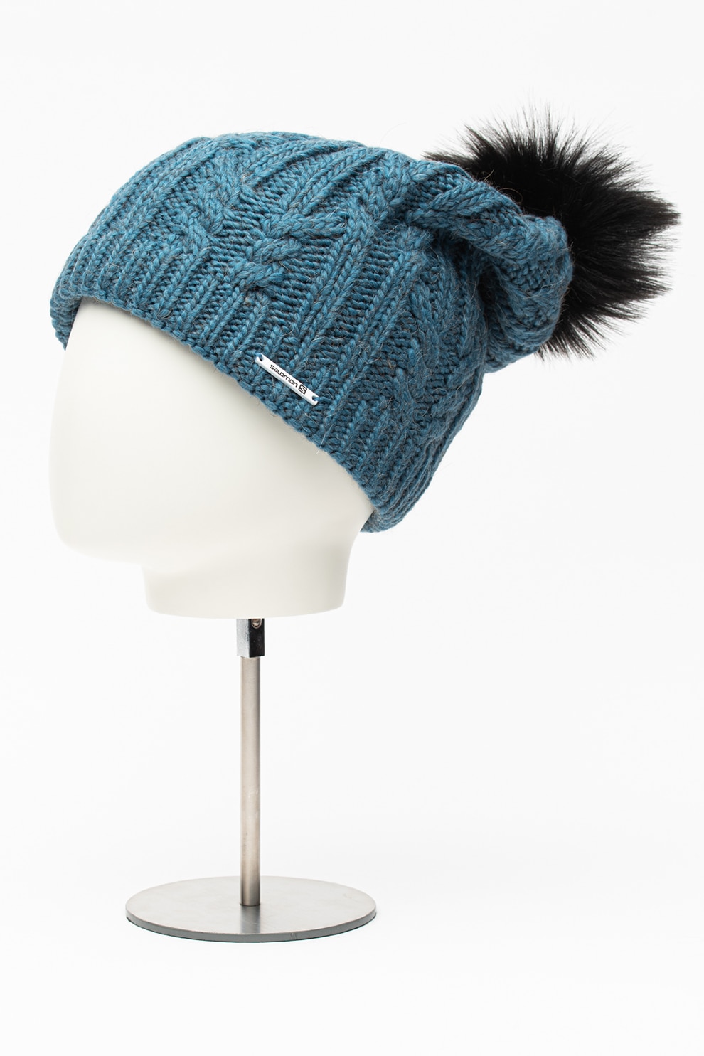 Salomon, Caciula cu aplicatie cu ciucure pentru drumetii Ivy, Albastru petrol