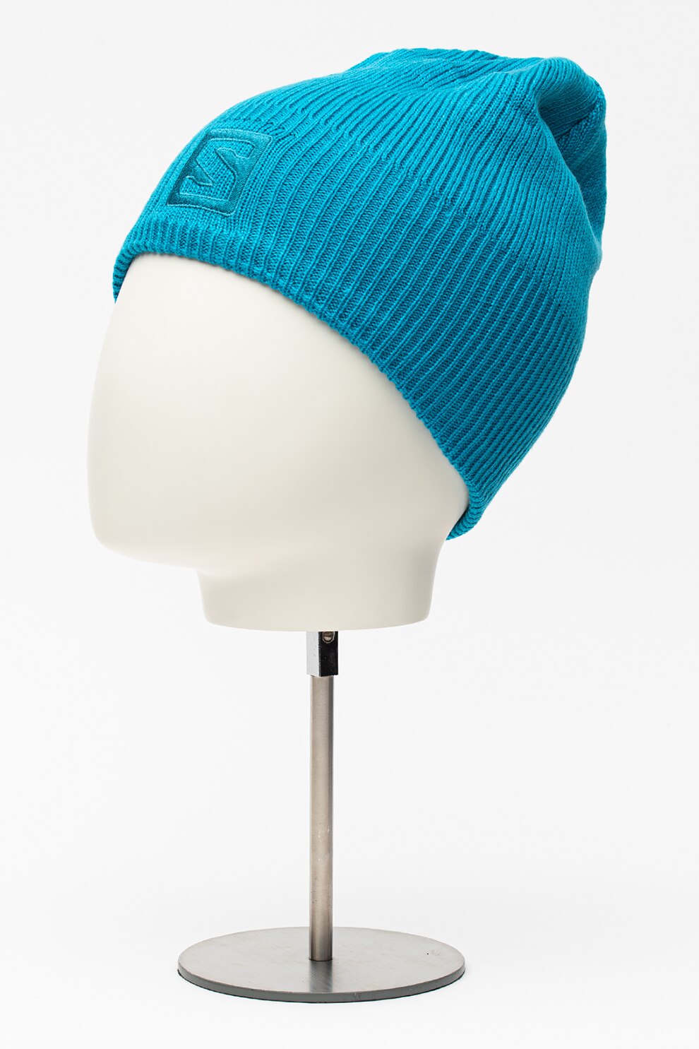 Salomon, Caciula unisex cu logo pentru ski, Turcoaz