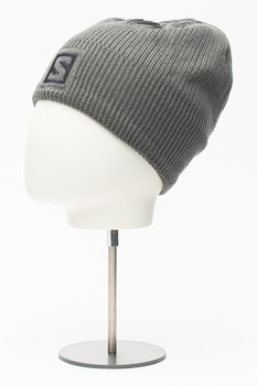 Salomon, Caciula unisex cu logo pentru ski, Gri Salomon, Caciula unisex cu logo pentru ski, Gri