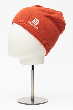 Salomon, Caciula unisex tricotata fin cu broderie logo pentru drumetii, Oranj Salomon, Caciula unisex tricotata fin cu broderie logo pentru drumetii, Oranj