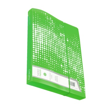 Mapa din Plastic A4 cu Elastic si Burduf Noki, Verde Neon Mapa din Plastic A4 cu Elastic si Burduf Noki, Verde Neon