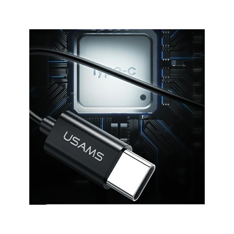 Casti Handsfree Stereo Usams Cu Mufa Type-c, Ep-43, Negru