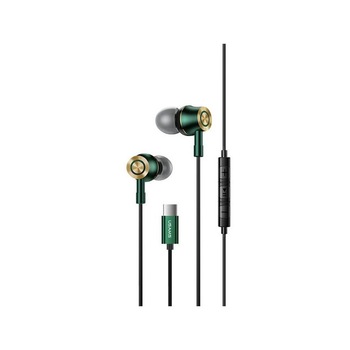 Casti Handsfree Stereo Usams Cu Mufa Type-C, Ep-43, Verde Casti Handsfree Stereo Usams Cu Mufa Type-C, Ep-43, Verde