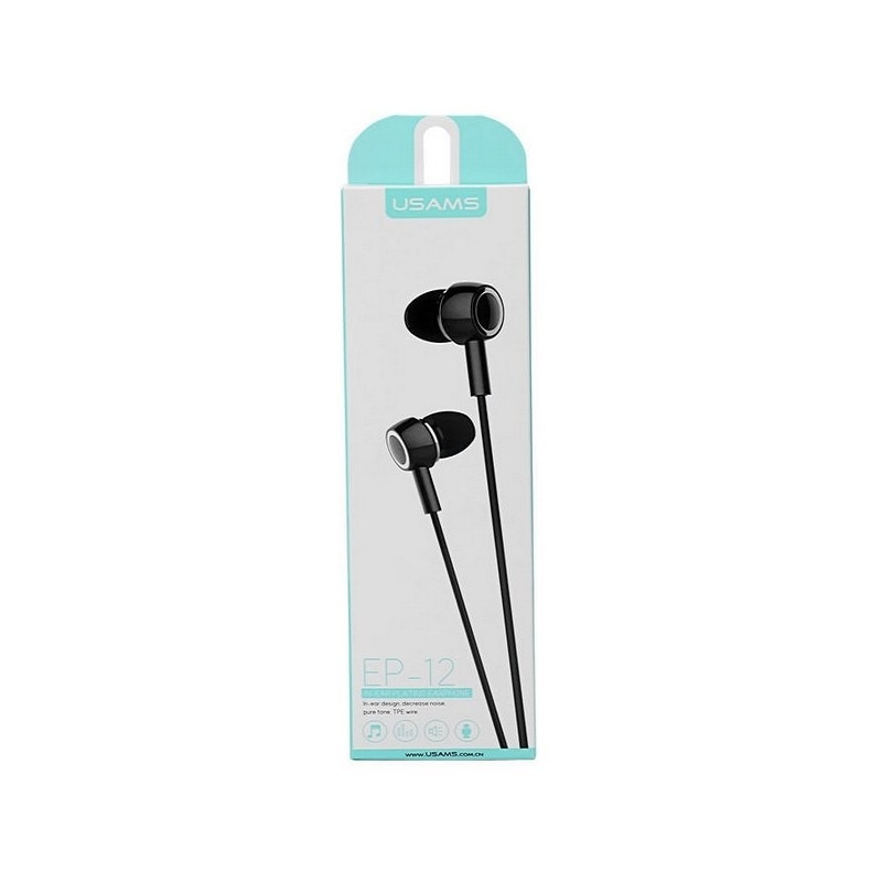 Casti Handsfree Stereo Usams Jack 3.5mm Negru, Ep-12