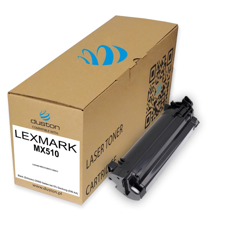 Set 3 cartuse toner 60F2X0E, 602XE compatibile cu Lexmark MX510 MX511 MX611, Daston, Negru