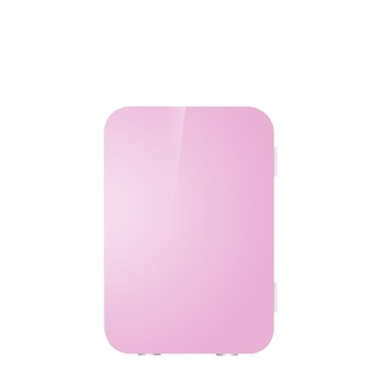 Mini frigider portabil, pentru masina casa, birou, produse cosmetice, alb/roz, 30x26x20.5 cm, clasa energetica A Mini frigider portabil, pentru masina casa, birou, produse cosmetice, alb/roz, 30x26x20.5 cm, clasa energetica A