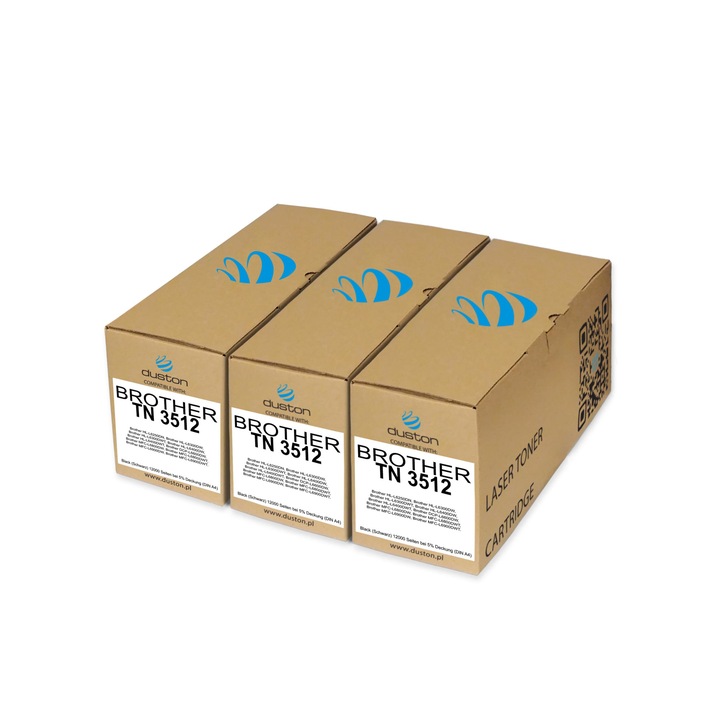 Toner Duston, Compatibil Brother DCP-L6600/HL-L6250/MFC-L6800, 3 buc, 12000 pagini, Negru