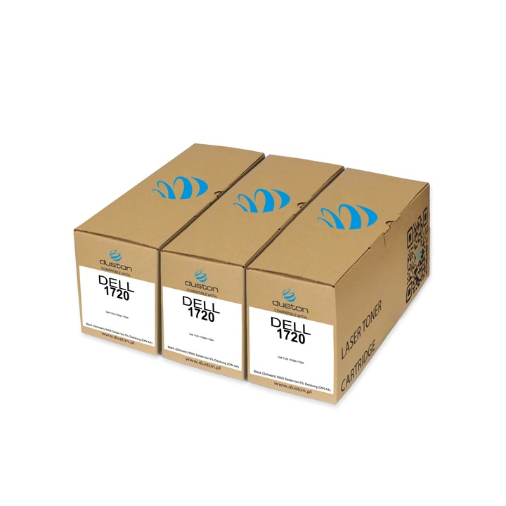Set 3 cartuse toner 1720, 593-10237 compatibile cu Dell 1720, Daston, Negru