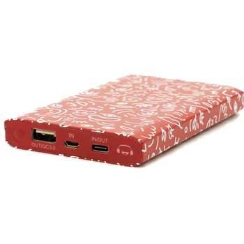 Acumulator extern HAMA HaHaHa FEEL, 10.000 mAh, 1xType C, 1xUSB, 1xMicroUSB, rosu Acumulator extern HAMA HaHaHa FEEL, 10.000 mAh, 1xType C, 1xUSB, 1xMicroUSB, rosu