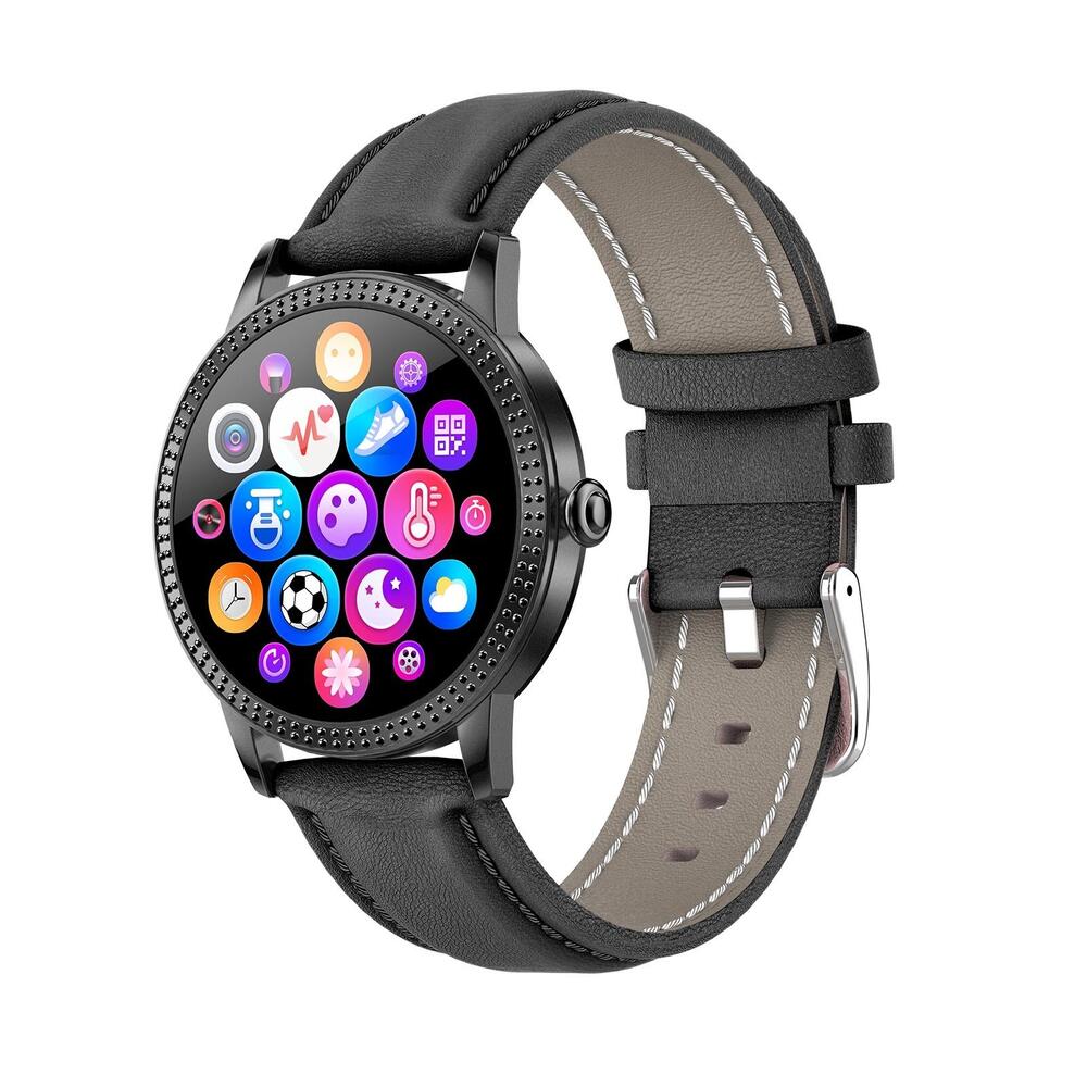 Ceas inteligent, SmartWatch cu Bluetooth, BPM, MMHG, Alarma, Calorii, Acces camera foto, Notificari S360 Negru