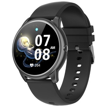 Smartwatch R7 AIX© ,curea din silicon, ecran digital,TFT, 1.28 Inch, full Touch-screen,senzor HR, Bluetooth, compatibil Android 5.0/ iOS 11.0, Aplicatie, culoare negru Smartwatch R7 AIX© ,curea din silicon, ecran digital,TFT, 1.28 Inch, full Touch-screen,senzor HR, Bluetooth, compatibil Android 5.0/ iOS 11.0, Aplicatie, culoare negru