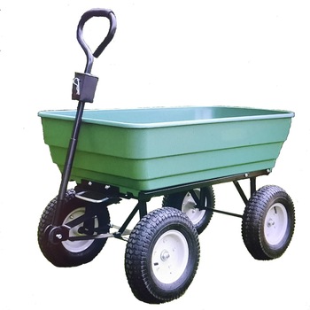 Carucior de gradina si curte, cuva basculanta, 125 l, verde, GC-018B Carucior de gradina si curte, cuva basculanta, 125 l, verde, GC-018B