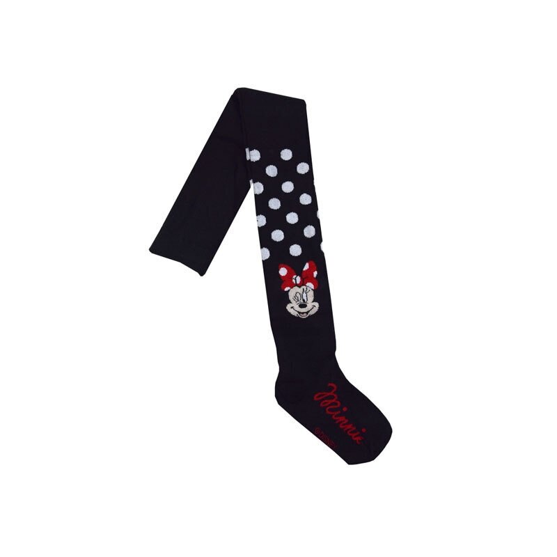 Ciorapi cu chilot, 75% bumbac, Minnie, negri