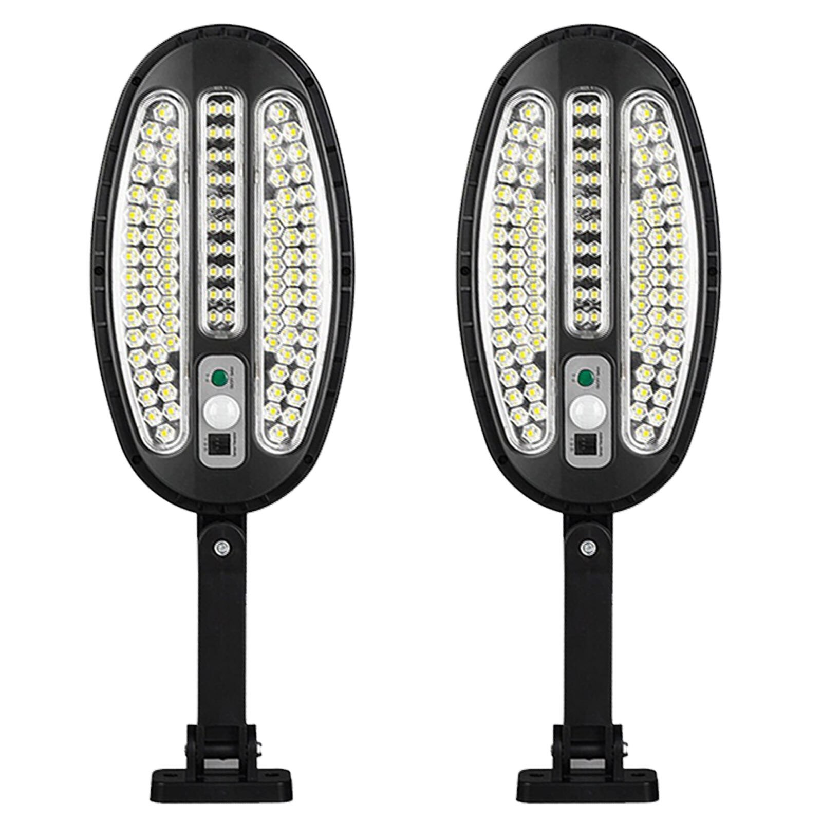 Set 2 x lampa stradala cu incarcare solara, 100 x LED SMD, senzor de miscare/amurg/stare de veghe, buton ON/OFF, telecomanda HB-8288B K KATHODE