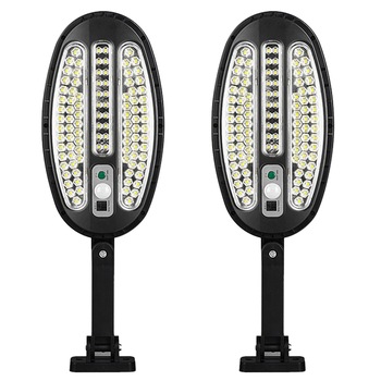 Set 2 x lampa stradala cu incarcare solara, 100 x LED SMD, senzor de miscare/amurg/stare de veghe, buton ON/OFF, telecomanda HB-8288B K KATHODE Set 2 x lampa stradala cu incarcare solara, 100 x LED SMD, senzor de miscare/amurg/stare de veghe, buton ON/OFF, telecomanda HB-8288B K KATHODE