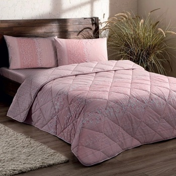 Set dormit TAC, 6 piese, bumbac 100% ranforce, Leona roz Set dormit TAC, 6 piese, bumbac 100% ranforce, Leona roz