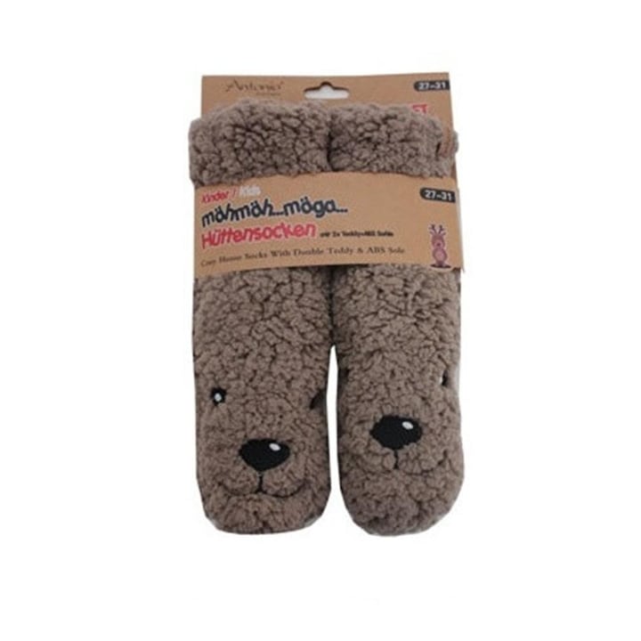 Домашни детски чорапи Антонио 700030799,, Кафяв с животински принт