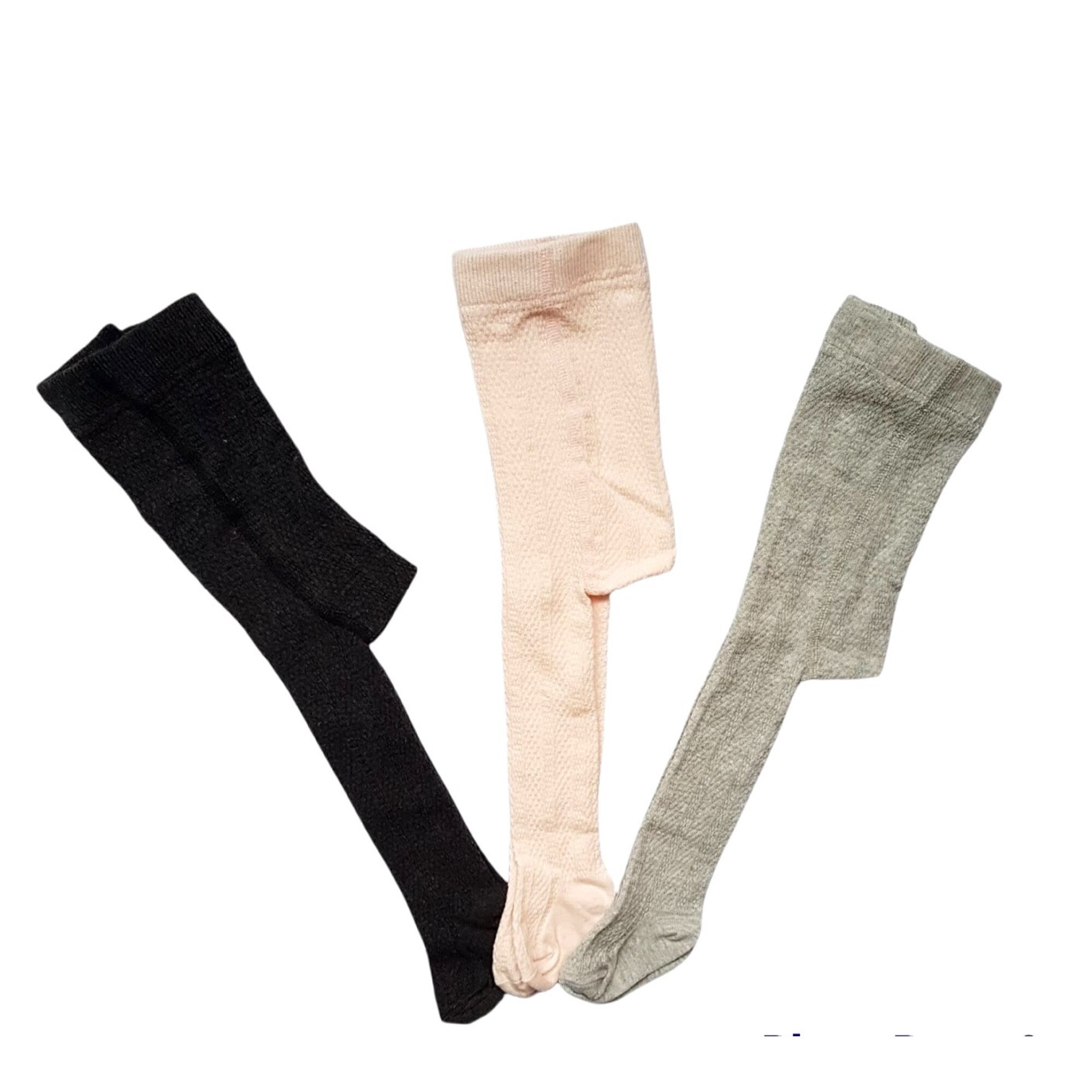 Set 3 dresuri fetita model texturat din bumbac plin, varsta 9-12 luni, Multicolor