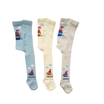 Set 3 dresuri baieti din bumbac, model Sailor, Multicolor Set 3 dresuri baieti din bumbac, model Sailor, Multicolor