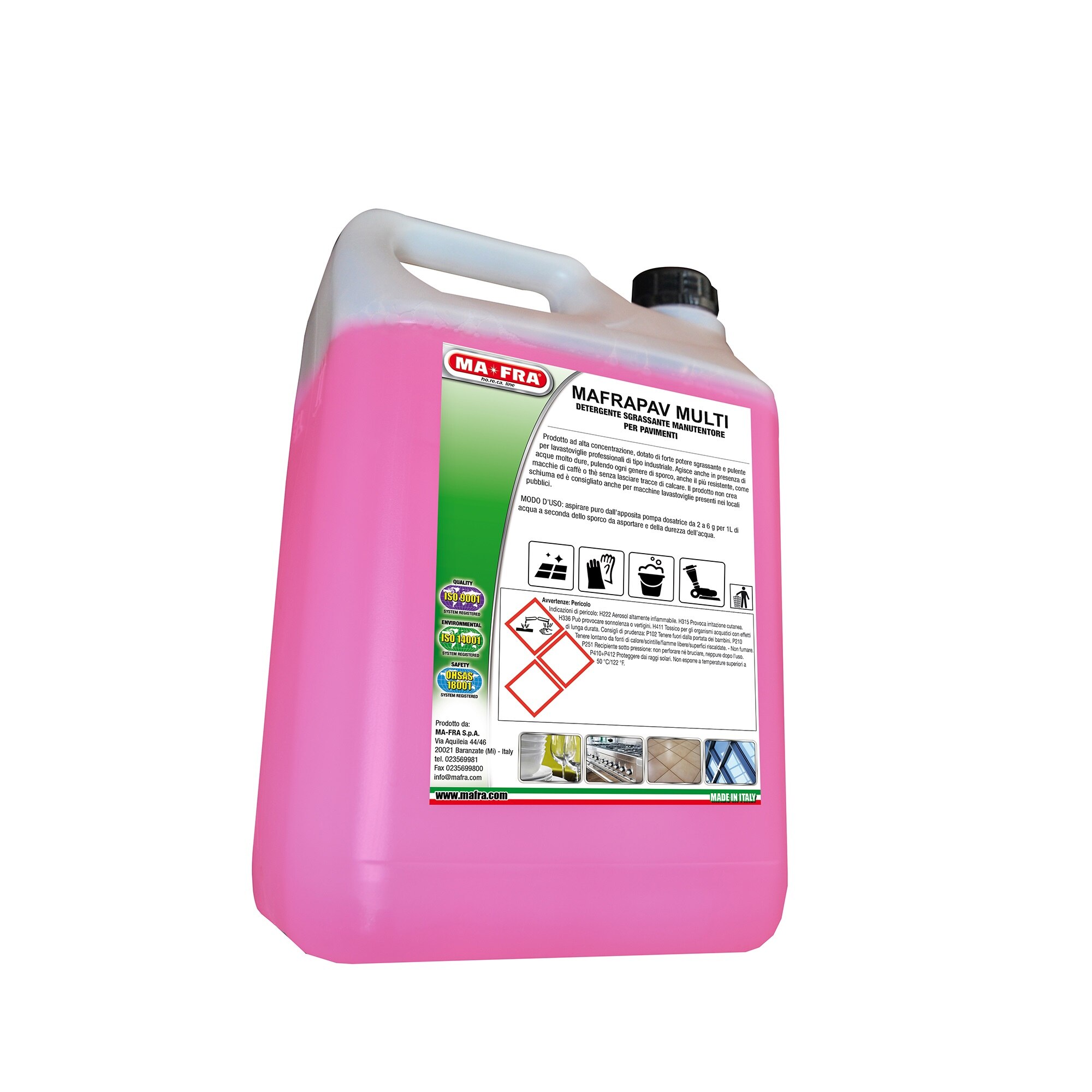 Degresant profesional pentru intretinerea pardoselilor, MA-FRA Mafrapav Multi, 5 l