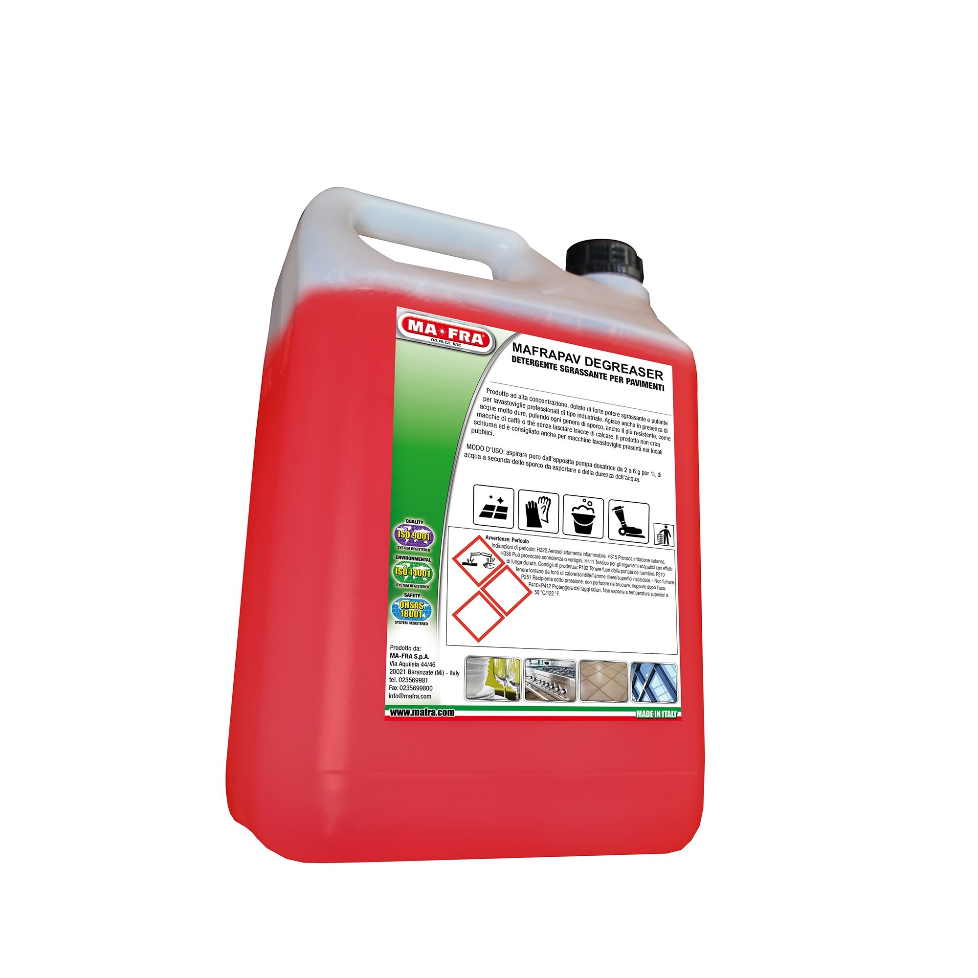 Detergent degresant profesional pentru pardoseli, MA-FRA Mafrapav Degreaser, 5 l