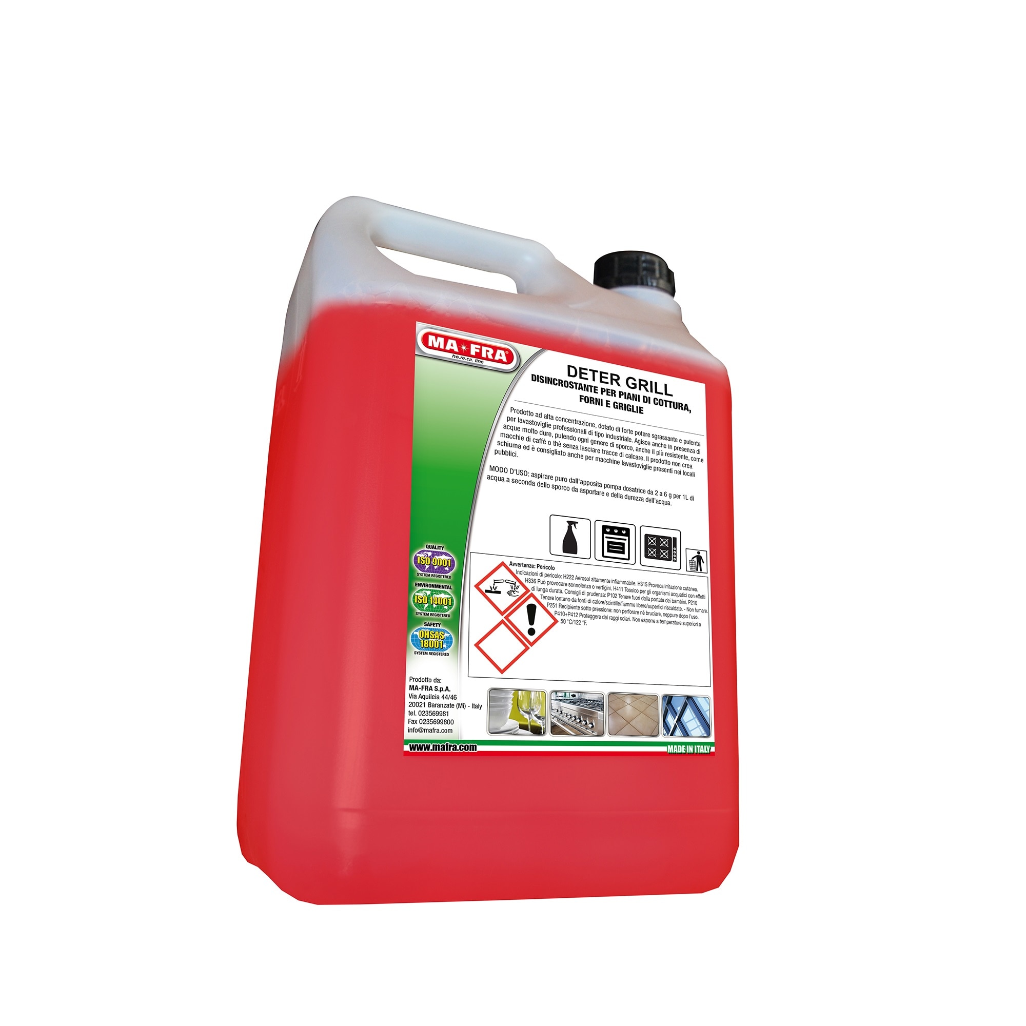 Detergent degresant HORECA pentru bucatarii profesionale, MA-FRA Deter Grill, 5 l