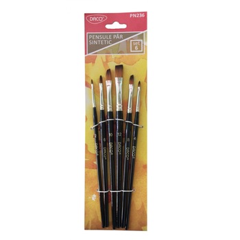 Pensule set 6 par sintetic oblic DACO PN236 Pensule set 6 par sintetic oblic DACO PN236