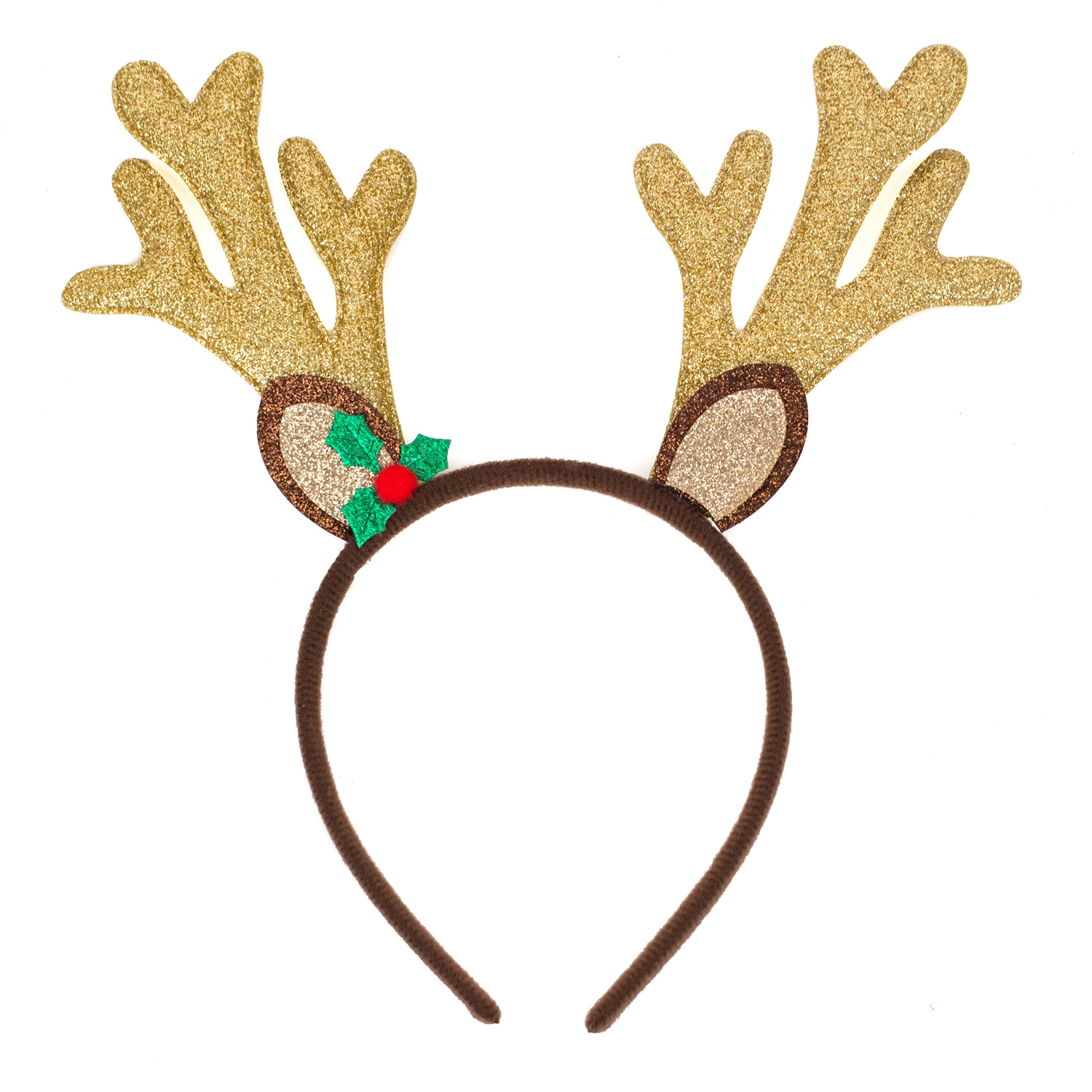 Bentita Craciun cu cornite de ren, AC-720-58, 27x24 cm, Auriu