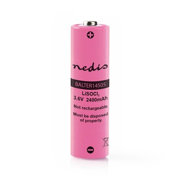 Baterie Litiu ER14505 Nedis 3.6 V 2400 mAh cu fir Baterie Litiu ER14505 Nedis 3.6 V 2400 mAh cu fir