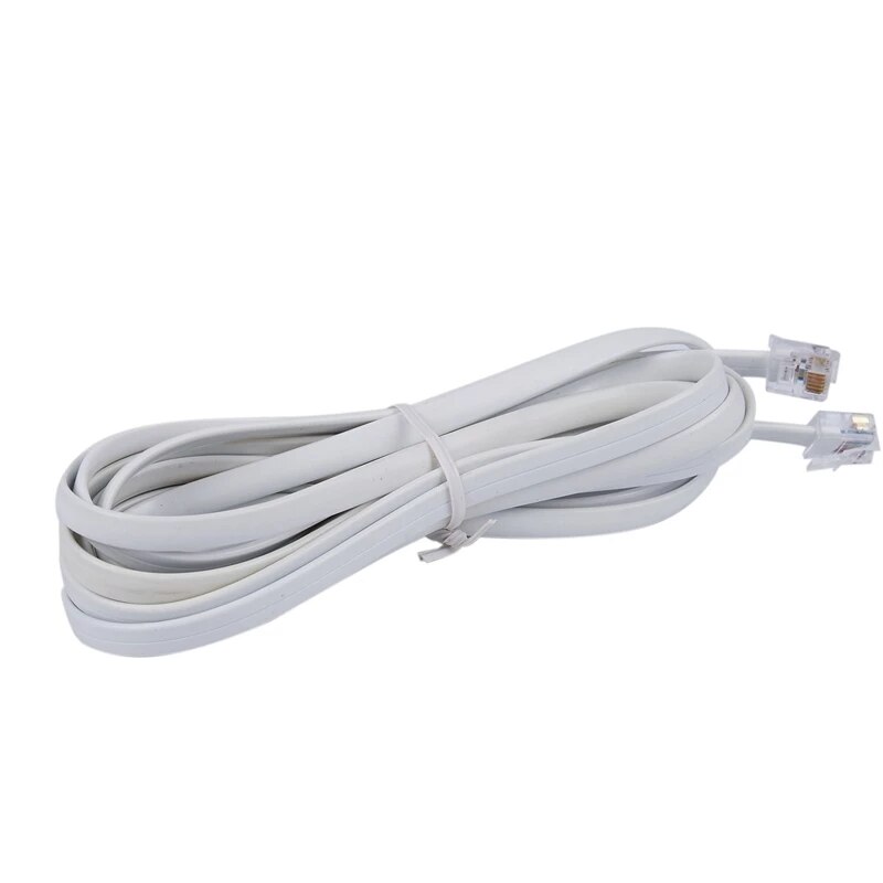 Uvital Telefonhörer-Spiralkabel 2 Stück – Länge 0,3 Bis 4,5 M, RJ11 4P4C, Schwarz