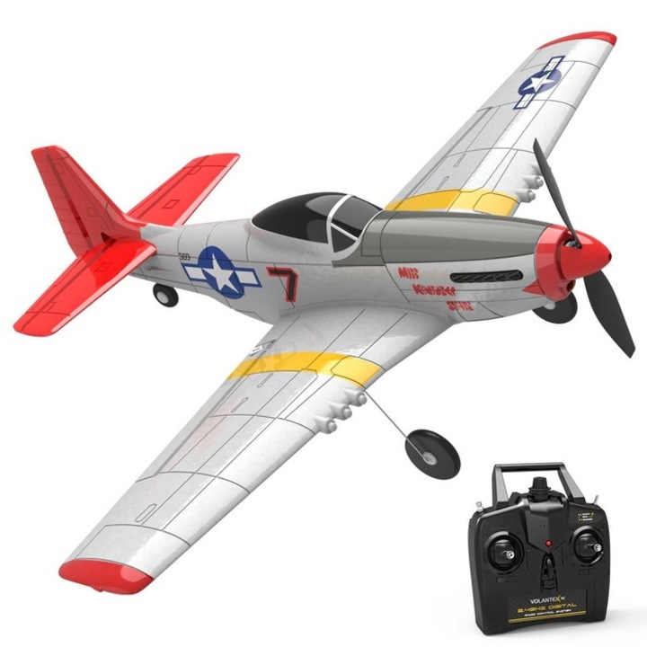 MINI MUSTANG P51D RTF rádióvezérlésű repülőgépmodell elektronikus stabilizátorral (400 mm)
