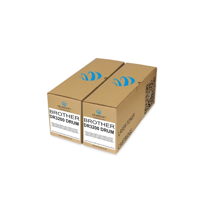 Set 2 cartus toner DR3200, Duston, Compatibil Brother Brother DCP-8060 DCP-8065DN HL-5240 HL-5250DN HL-5270DN MFC-8460N MFC-8860DN DCP-8070D DCP-8085DN HL-5340 HL-5340D HL-5340DL HL-5350, Negru, 25000 pagini