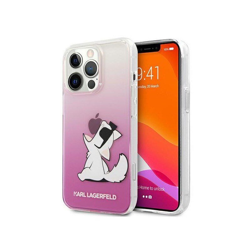 Husa Spate Karl Lagerfeld Compatibila Cu iPhone 13 Pro Max, Colectia Choupette Fun, Roz - 9029128
