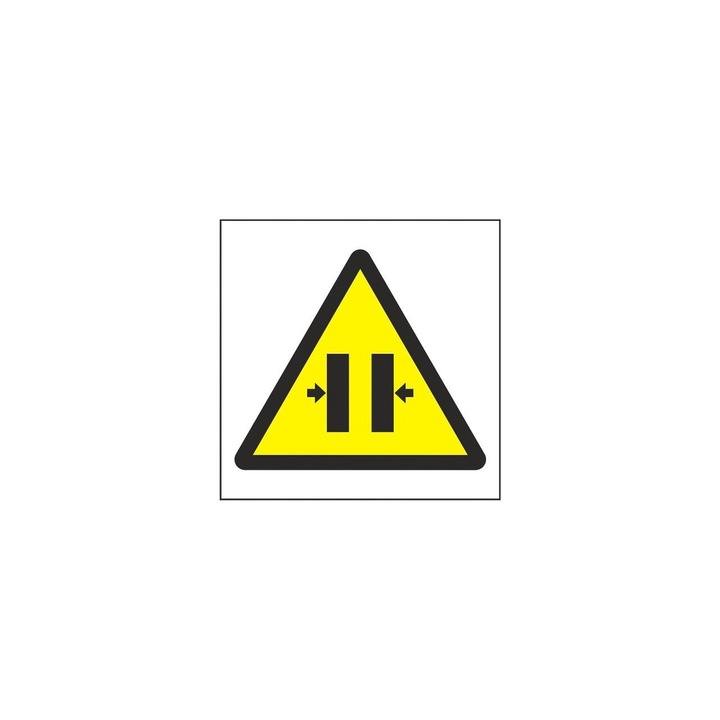 Indicator Autocolant Pericol de strivire (versiune 3) dimensiune 180 x 180mm