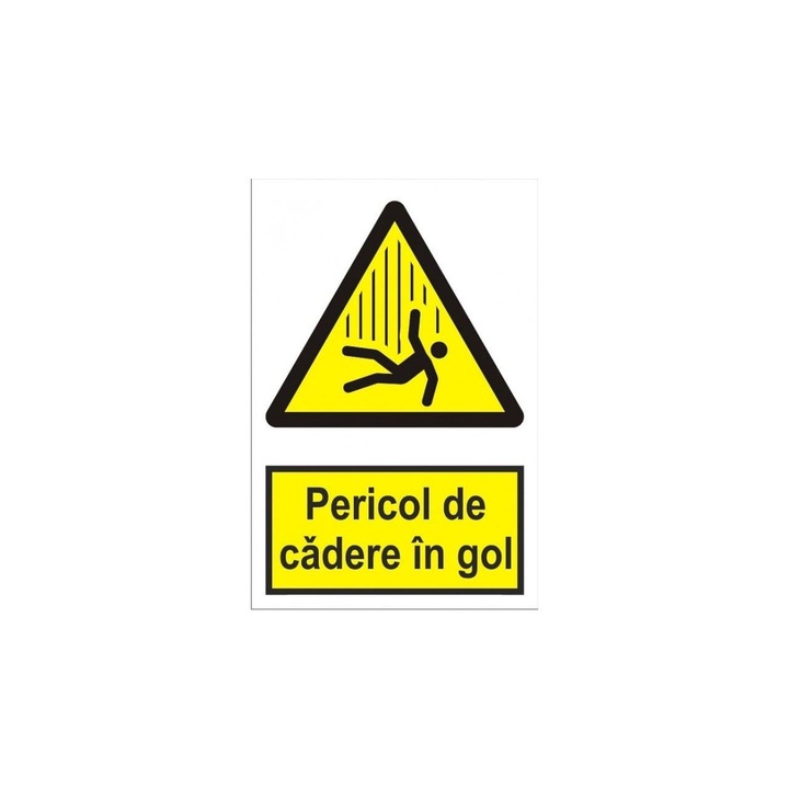 Indicator Autocolant Pericol de cadere in gol dimensiune 148 x 210mm
