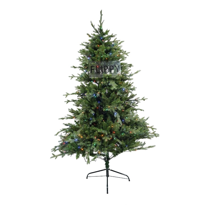 Изкуствена коледна елха Flippy, височина 180 см, диаметър 128 см, 1246клона, зелен,включена метална стойка
