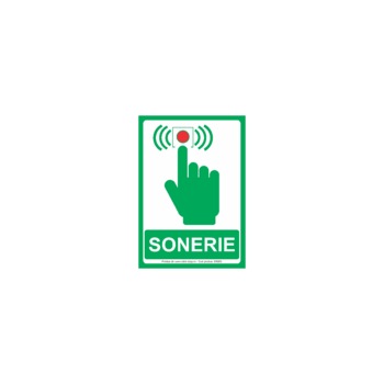 Sonerie - Indicator rezidential S9003, 140x200mm, Autocolant PVC Sonerie - Indicator rezidential S9003, 140x200mm, Autocolant PVC