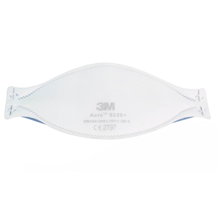 Masca pliabila de protectie respiratorie 3M Aura FFP2 9320+, polipropilena, alb