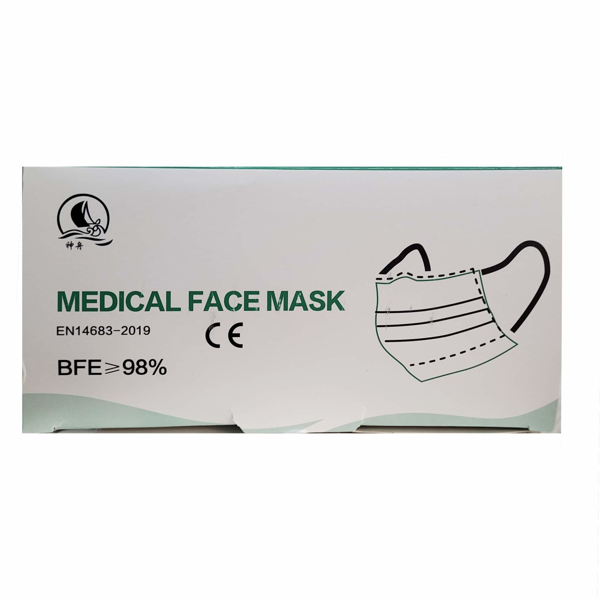 Set 50buc Masca medicala, 3 straturi, tip IIR, banda metalica pentru nas, BFE ≥98%,