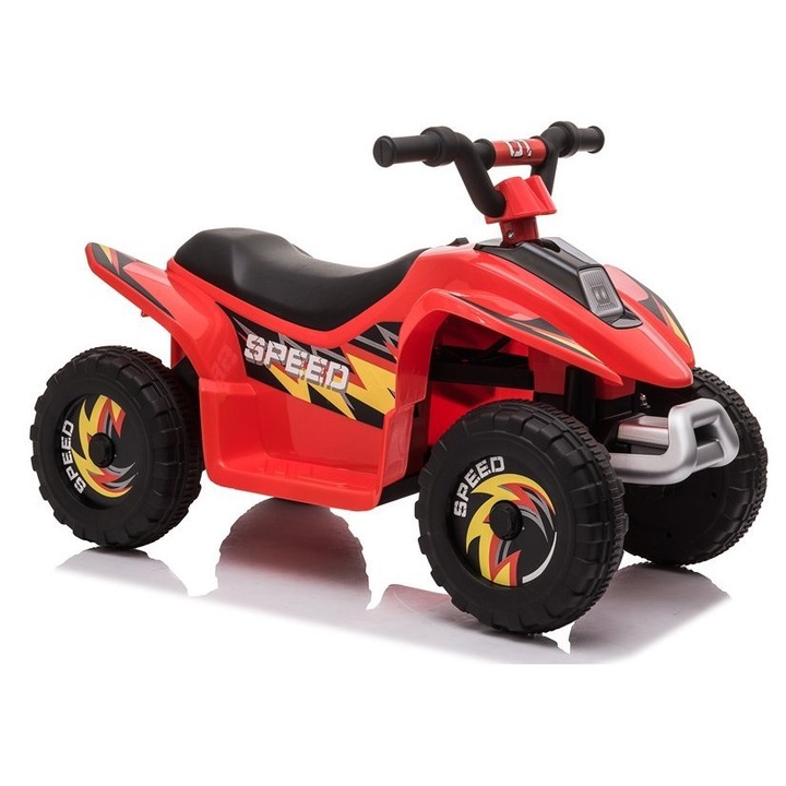 Quad copii Lean Toys, Plastic, 4.6kg, 3 ani+, Rosu