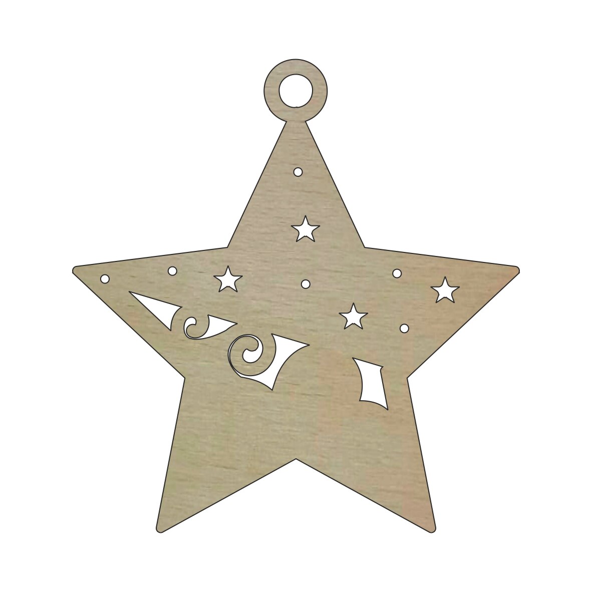 Glob de Craciun, GL4, Lemn, 9cm