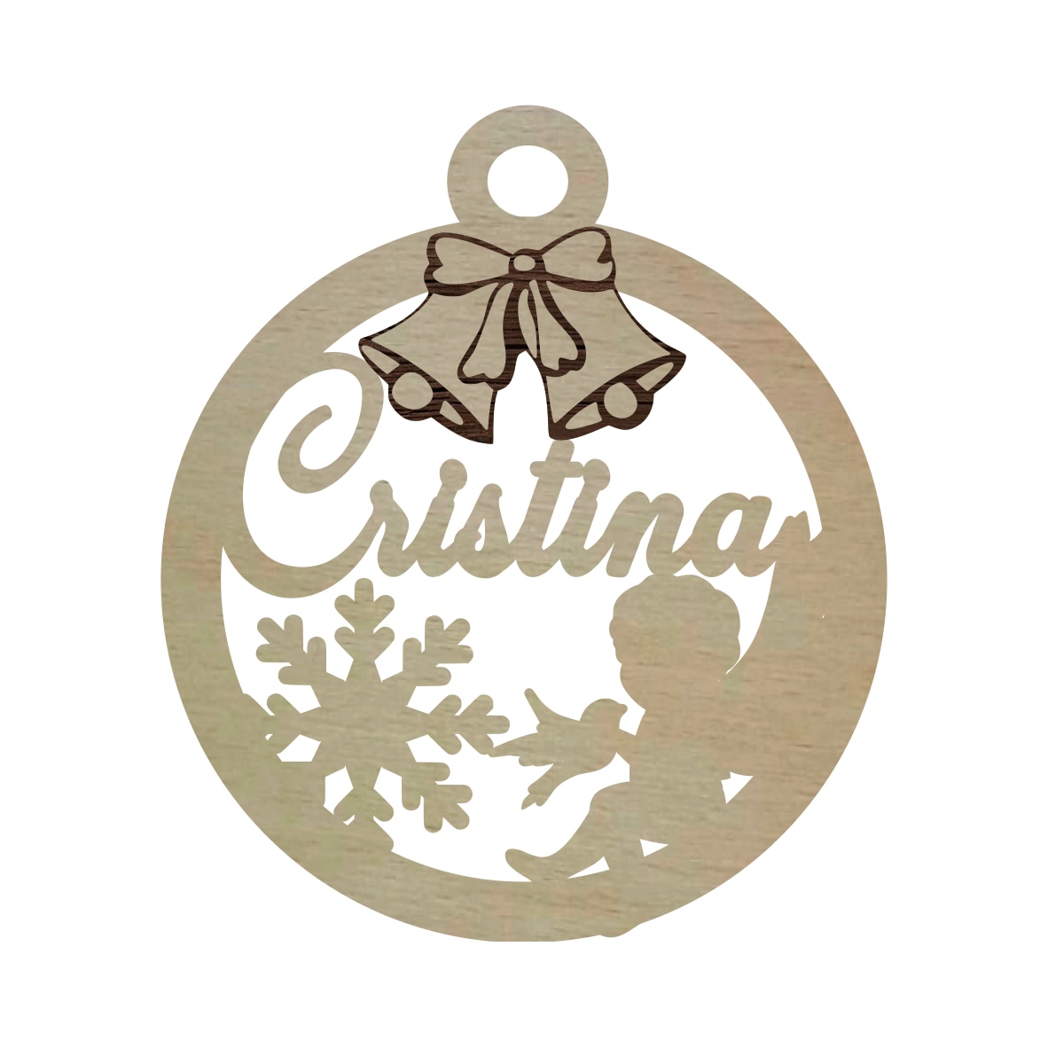 Glob de Craciun, GL26, Lemn, 9cm