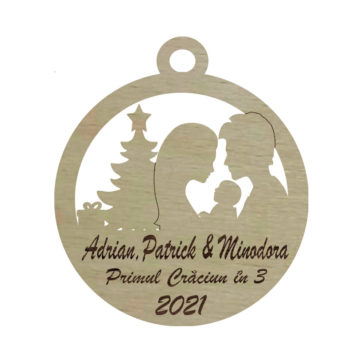 Glob de Craciun, GL24, Lemn, 9cm